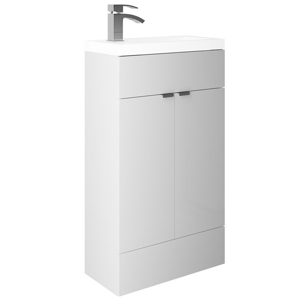 Ebern Designs Blend 500Mm Vanity Unit Matt Grey Compact Wayfair.co.uk